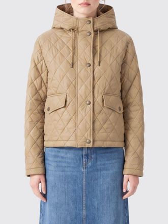 Burberry Piumino corto trapuntato in nylon con cappuccio e tasche a toppa