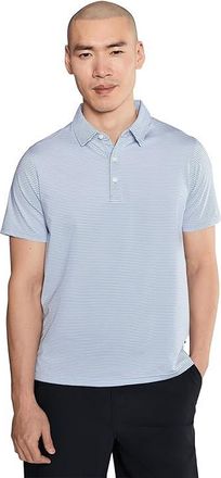 L.L.Bean Comfort Stretch Performance Party Polo Short Sleeve Stripe Mens Regular Mens Clothing Clear Water : 2XL, Polyester/Spandex