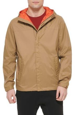 Tommy Hilfiger Hooded Rain Slicker Jacket in Khaki at Nordstrom Rack, Size Xxx-Large