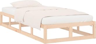 vidaXL Estructura De Cama De Madera Maciza 90x200 Cm Vidaxl