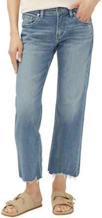 Silver Jeans Co Chelsea Frayed Boyfriend Jeans in Kickin It at Nordstrom, Size 25