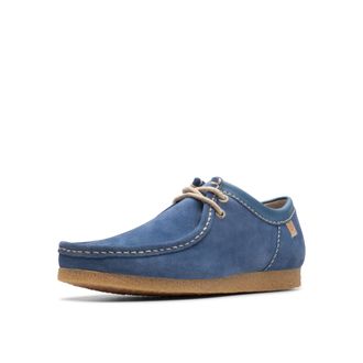 Clarks Mens Shacre Ii Run Moccasin, Blue Suede, 8 UK