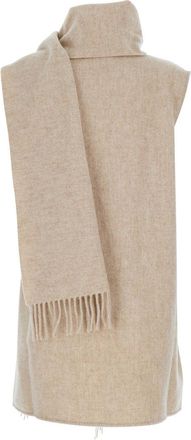 Fabiana Filippi Womens Wool Scarf Beige Scarfs