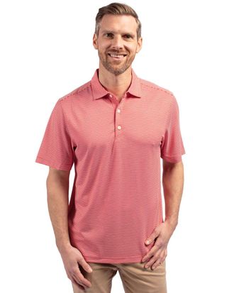 Cutter & Buck Forge Eco Double Stripe Stretch Recycled Mens Polo