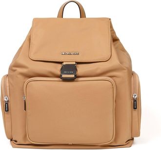 Michael Kors Womens Khai Large Flap Cargo Backpack - Brown Nylon - One Size