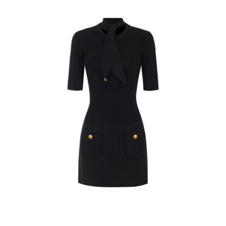Elisabetta Franchi Knit mini dress - female - Elisabetta Franchi - Knitted Dresses - Black - XS - Dresses