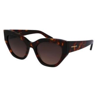 Ferragamo Sunglasses, female, Brown, Size: 55 MM Sunglasses