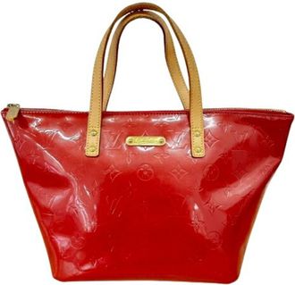 Louis Vuitton Vernis Red Color Leather Tote Bag (Pre-Owned)