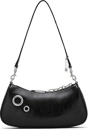 Marc Jacobs The Grommet Charm Shoulder Bag Shoulder Womens Handbags Black, Leather/Polyester