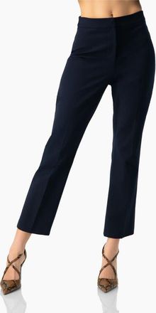 Ivonne Tailored Straight-Leg Trousers in Navy Blue at Nordstrom, Size 14