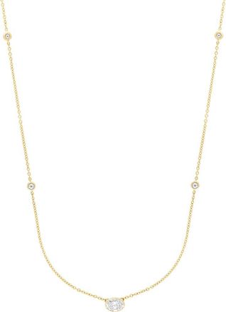Effy Lab-Grown Diamond Station Necklace in Gold at Nordstrom Rack, Size 18