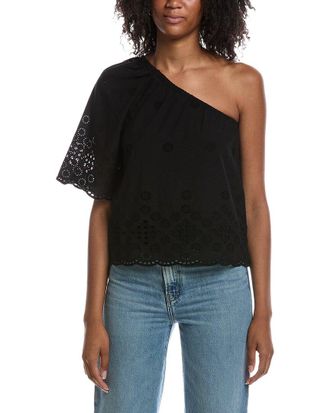 Michael Stars Nash Eyelet One Shoulder Top