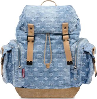 Dsquared2 monogram-patterned backpack - men - Fabric - OS - Blue