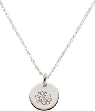Made by Mary July Birth Flower Necklace in Silver at Nordstrom, Size Medium