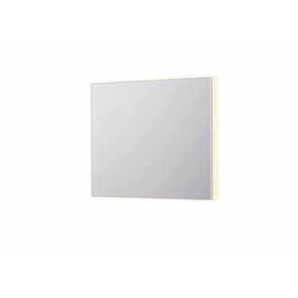 Bernacchini SP32 spiegel - 90x4x80cm rechthoek in stalen kader incl indir LED - verwarming - color changing - dimbaar en schakelaar - mat wit