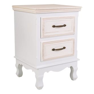 Wanderlust Deco Mesita De Madera Blanca 37x33,5x53