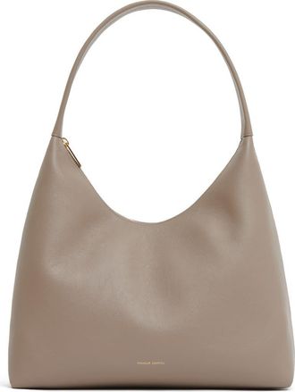 Mansur Gavriel Candy Pebbled Leather Shoulder Bag in Elefante at Nordstrom