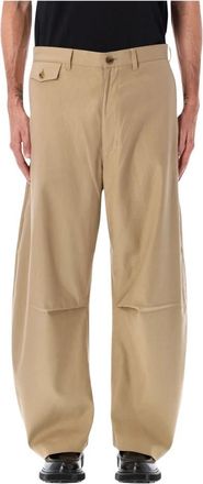 Comme Des Gar&ccedil;ons Wide-leg katoenen broek - Heren - Wijde Broeken - Beige - L - Katoen - Broeken