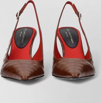 Stella McCartney leather slingback high heel sandals
