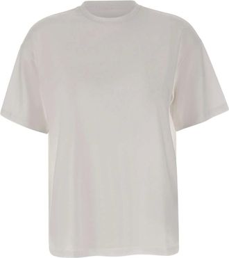 Liu Jo Sheer Back Ribbed Crew Neck T-Shirt - female - Liu Jo - T-Shirts - White - M - Tops
