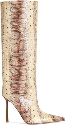 Azalea Wang Madeye Stiletto Boot in Nude Multi at Nordstrom, Size 6.5