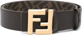 Fendi Accessoires, Heren, Bruin, 100 CM, Bruin Logo-Gesp Detail Verstelbare Riem