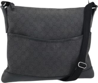 Gucci Pre-owned Vintage Canvas Cross Body Bag - Dames - Vintage Schoudertas - Zwart - ONE Size - Vintage