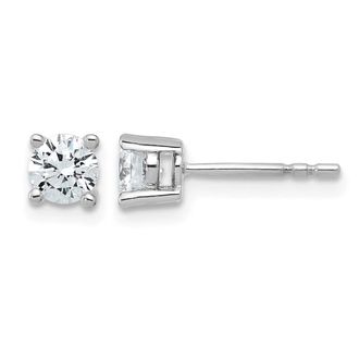 Diamond2Deal 14k Gold 3/4 ct Round Lab Grown Diamond Stud Earrings VS Clarity, D-E Color