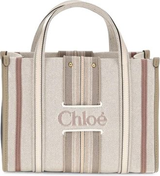 Chlo&eacute; Kleine Woody Loop Tote - Dames - Shoppers - Roze - ONE Size - Katoen - Tassen
