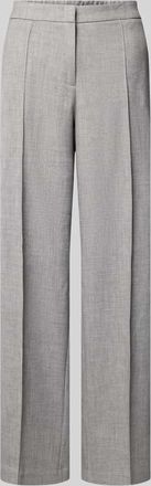 OPUS Stoffhose mit Längsnähten Modell Maiga cozy in Hellgrau Melange, Größe 34