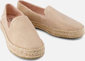 Toms Womens TOMS Carolina Leather Womens Pale Rose Espadrilles - Pink - Size: 7