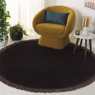 Safavieh Vermont Hand Made Area Rug, Brown Shag Flokati Style