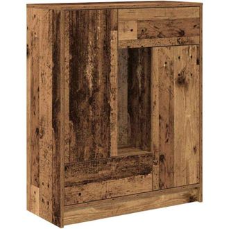vidaXL Sideboard with Drawers and Doors Old Wood 73x31x90 cm Vidaxl