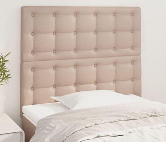 vidaXL Cabeceros 2 Unidades Cuero Sint&eacute;tico Capuchino 90x5x78/88 Cm Vidaxl