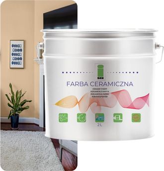 OEM Pintura Cer&aacute;mica Para Pared Lavable Beige Pastel C&aacute;lido 2l Resistente A Las Manchas