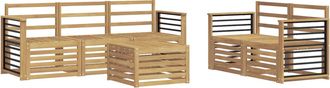 vidaXL Conjunto De Sof&aacute;s De Exterior 6 Uds. Blanco Vidaxl