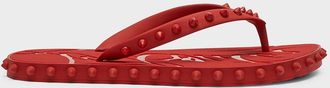 Christian Louboutin Loubi Donna Spike Flip Flops