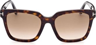 Tom Ford Selby Zonnebril - unisex - Zonnebrillen - Bruin - 55 MM - Accessoires