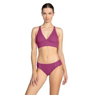 Robin Piccone Amy Halter Top Women Lotus Ribbed Crossback Swimwear DDR2636