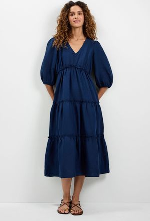 Trina Turk Calm Tiered Ruffle Midi Dress