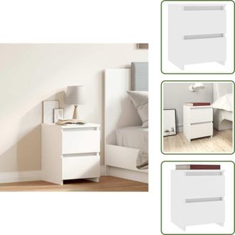 vidaXL The Living Store Comodino Bianco 30x30x40 cm Legno Ingegnerizzato - Comodino moderno