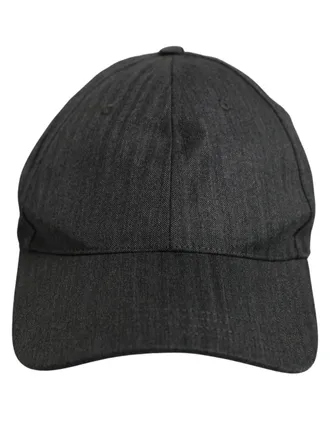 Dolce & Gabbana HAT10050 Herringbone Cotton Baseball Cap - Gray