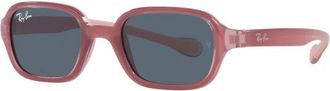 Ray-Ban Junior Zonnebril Burgundy Pink/Grey - unisex - Zonnebrillen - Roze - 41 MM - Accessoires