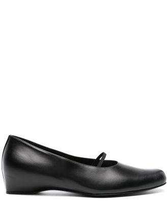 The Row Marion leather ballerina shoes - women - Calf Leather/Calf Leather/Calf Leather - 36.5 - Black