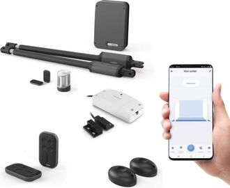 Avidsen Kit De Motorizaci&oacute;n Conectada Para Puertas Batientes - Styrka 310 + Fotoc&eacute;lulas + 2 Mandos A Distancia Adicionales