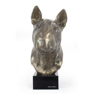OEM Bull Terrier - Busto De Perro, Estatuilla Grande, Cabeza De Perro Sobre Una Base De Piedra, Decoraci&oacute;n De Oficina De Art-dog