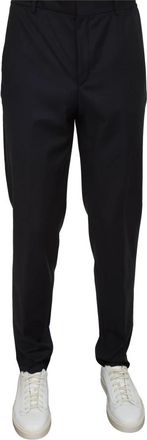 Corneliani Pantalone - Heren - Chinos - Blauw - M - Wol - Broeken