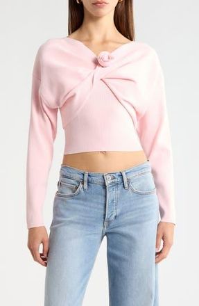ASTR the Label Jasmyn Rib Crop Tube Top & Bolero Set in Soft Pink at Nordstrom Rack, Size X-Large