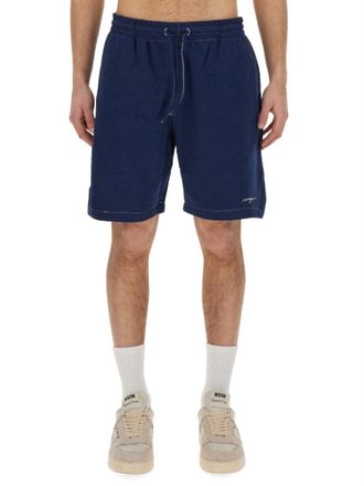 Msgm Bermuda Shorts With Embroidered Logo