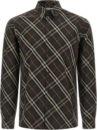 Burberry Heren, Overhemden, Bruin, Maat: M
